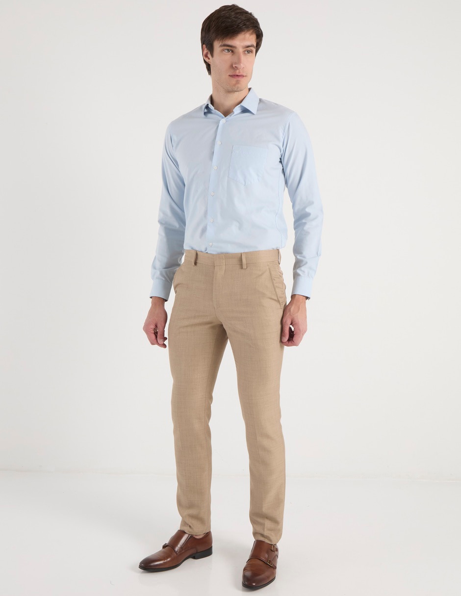 Pantalón de vestir slim de algodón para hombre 2