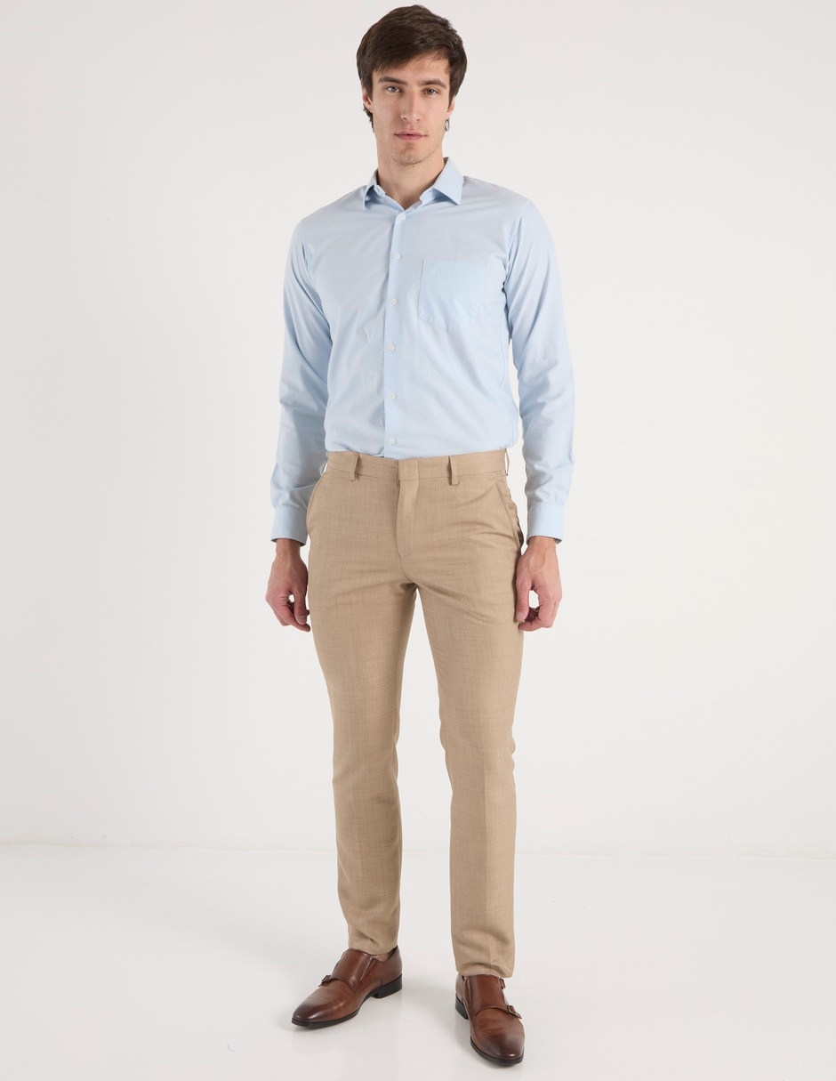 Pantalón de vestir slim de algodón para hombre 3