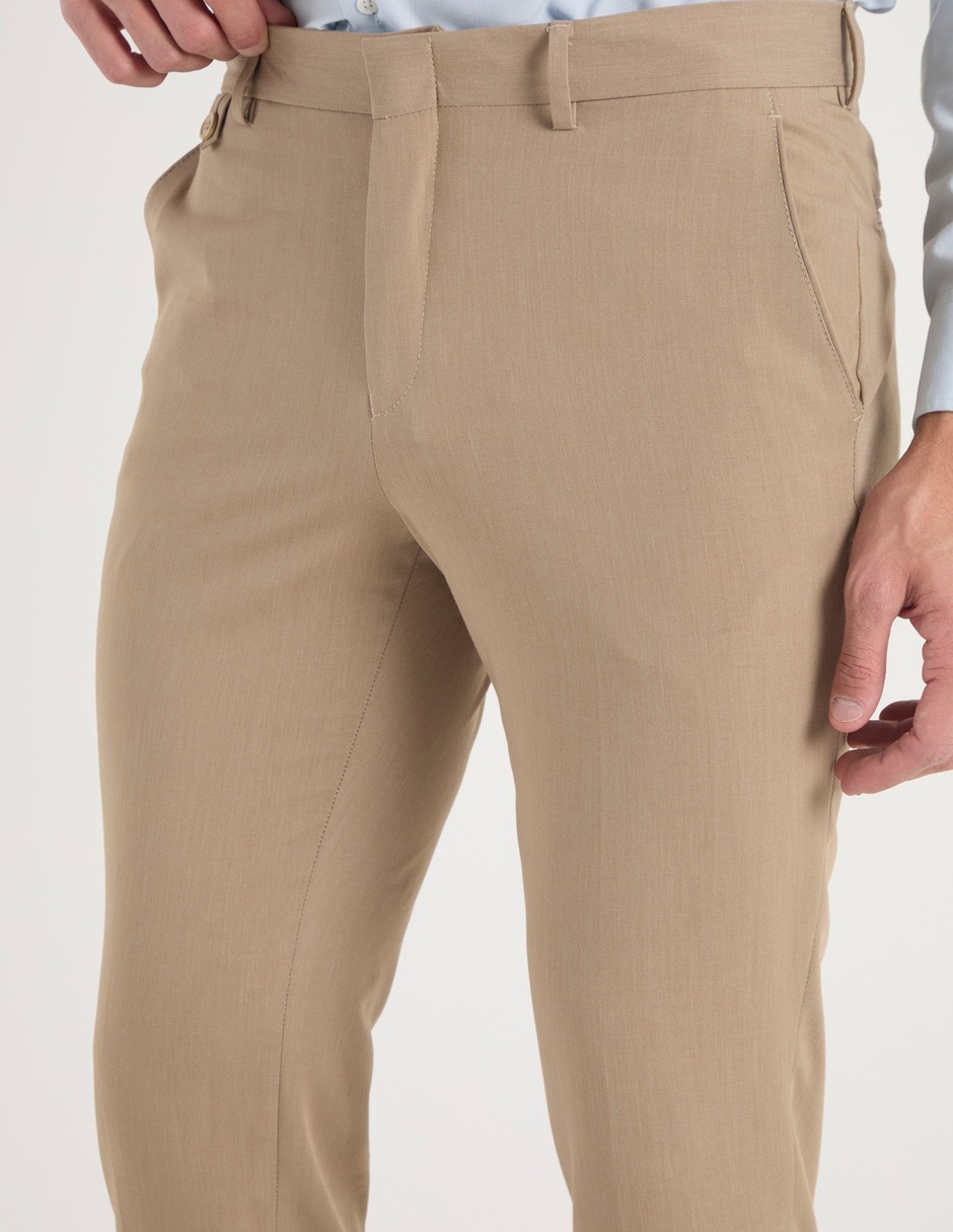 Pantalón de vestir slim de algodón para hombre 4