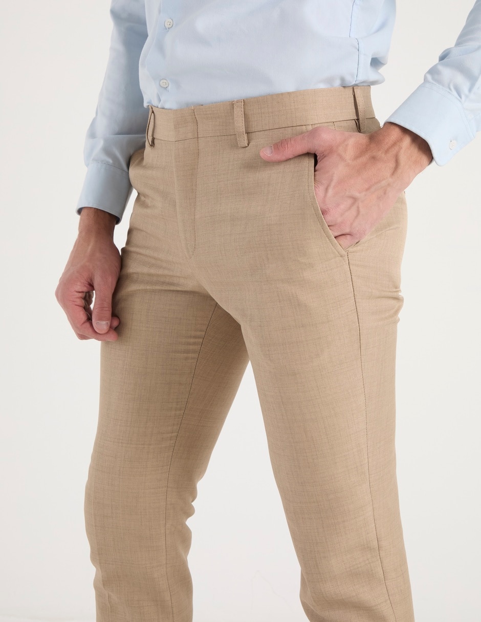 Pantalón de vestir slim de algodón para hombre 5