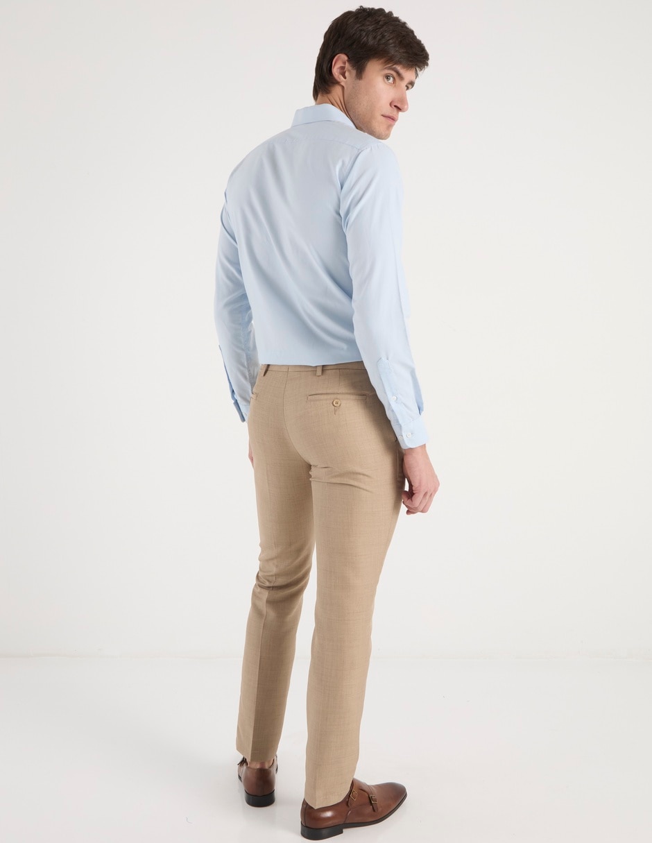 Pantalón de vestir slim de algodón para hombre 6