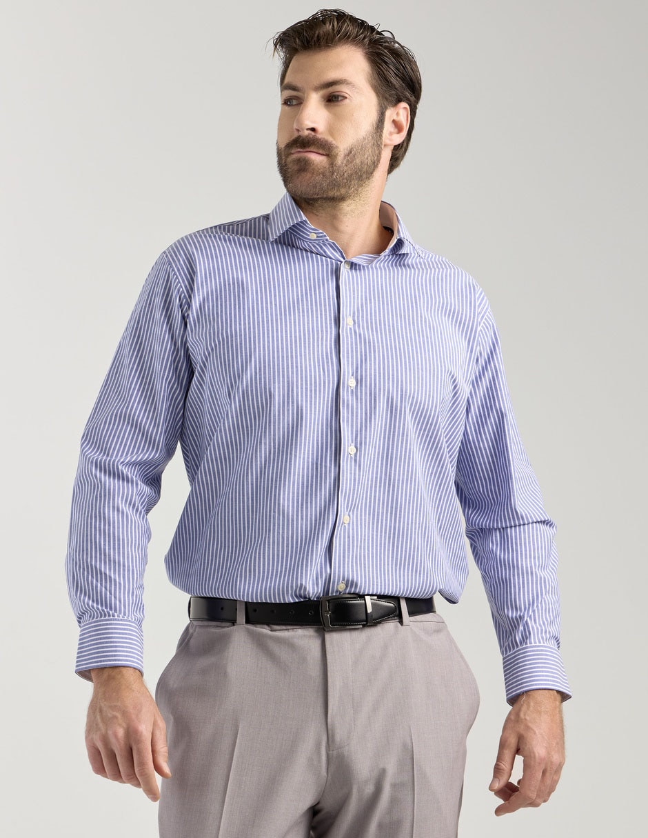 Camisa de vestir de algodón manga larga para hombre Camisa de vestir de algodón manga larga para hombre