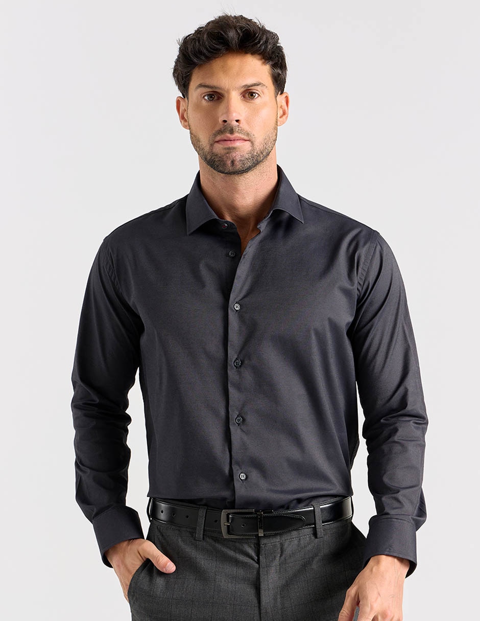 Camisa formal manga larga para hombre