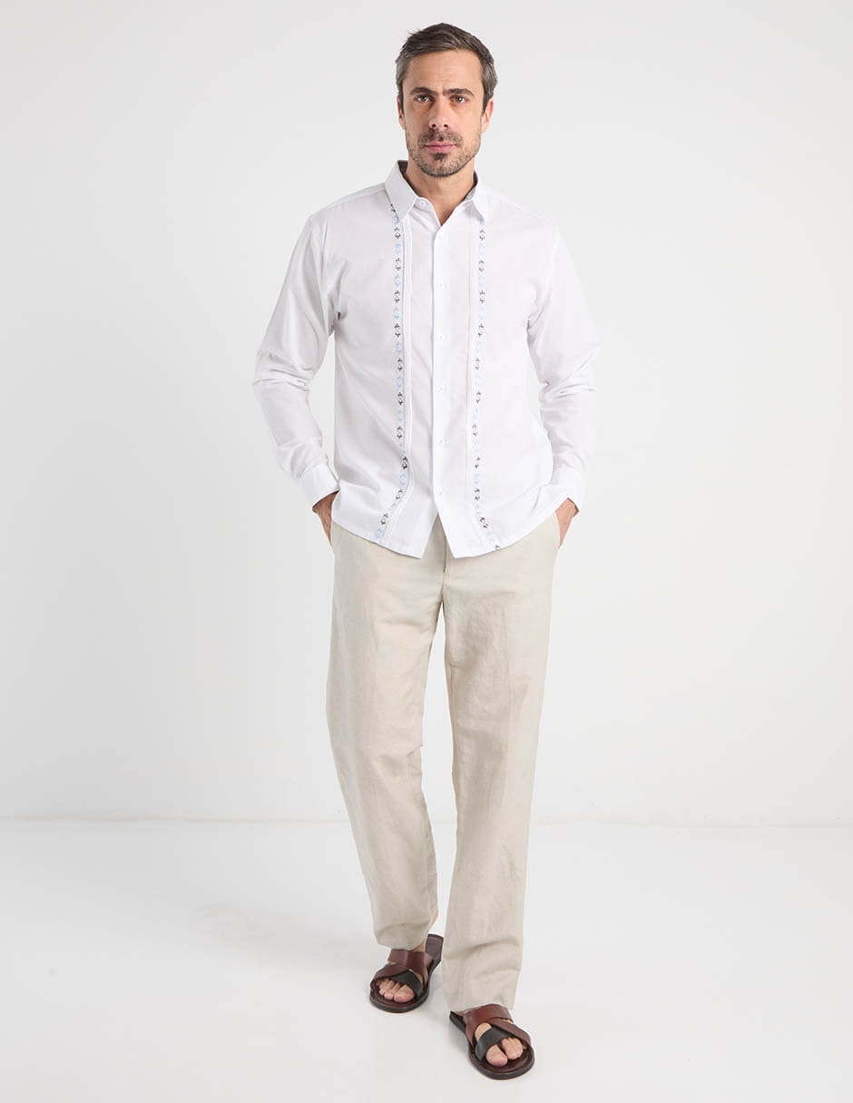 Guayabera manga larga para hombre 3