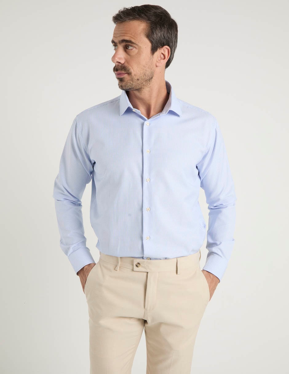 Camisa casual manga larga para hombre 2