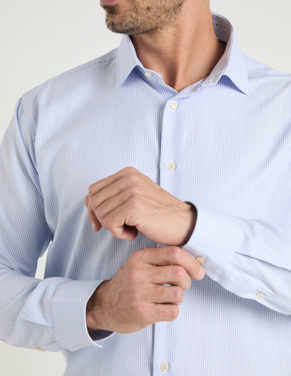 Camisa casual manga larga para hombre 5