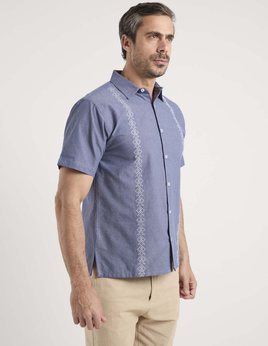 Guayabera manga corta para hombre