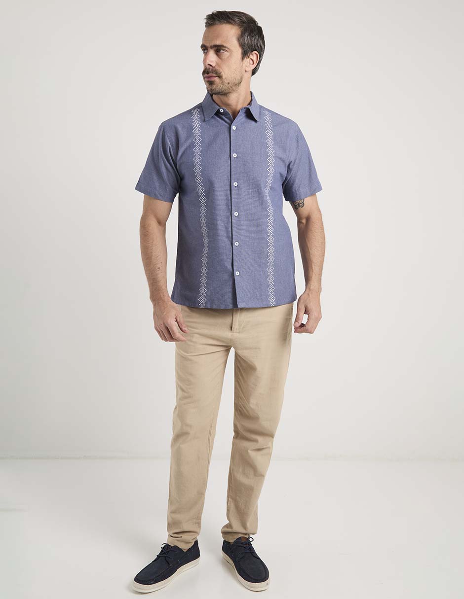 Guayabera manga corta para hombre 3