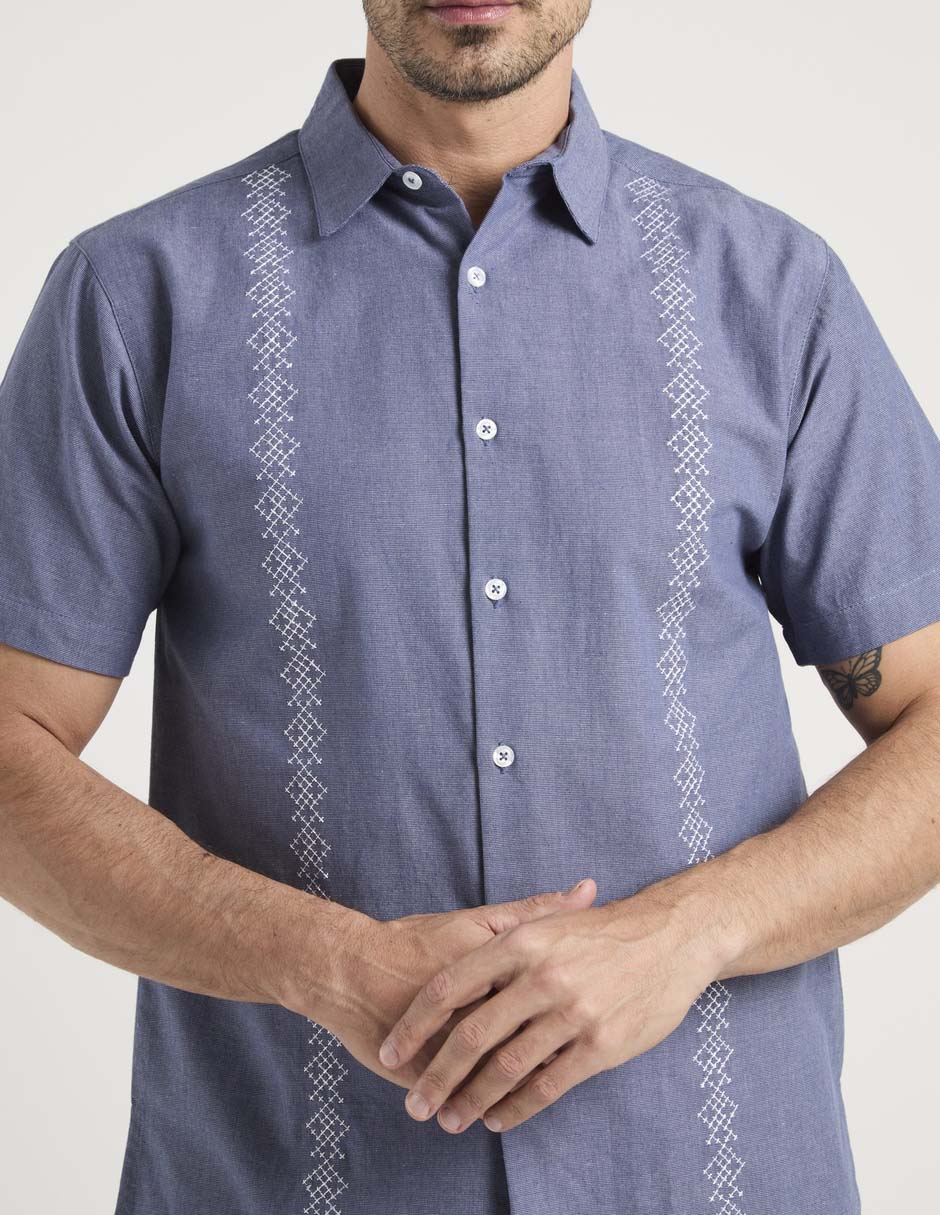 Guayabera manga corta para hombre 5