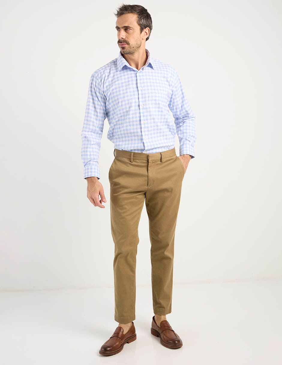 Camisa business casual manga larga para hombre 3