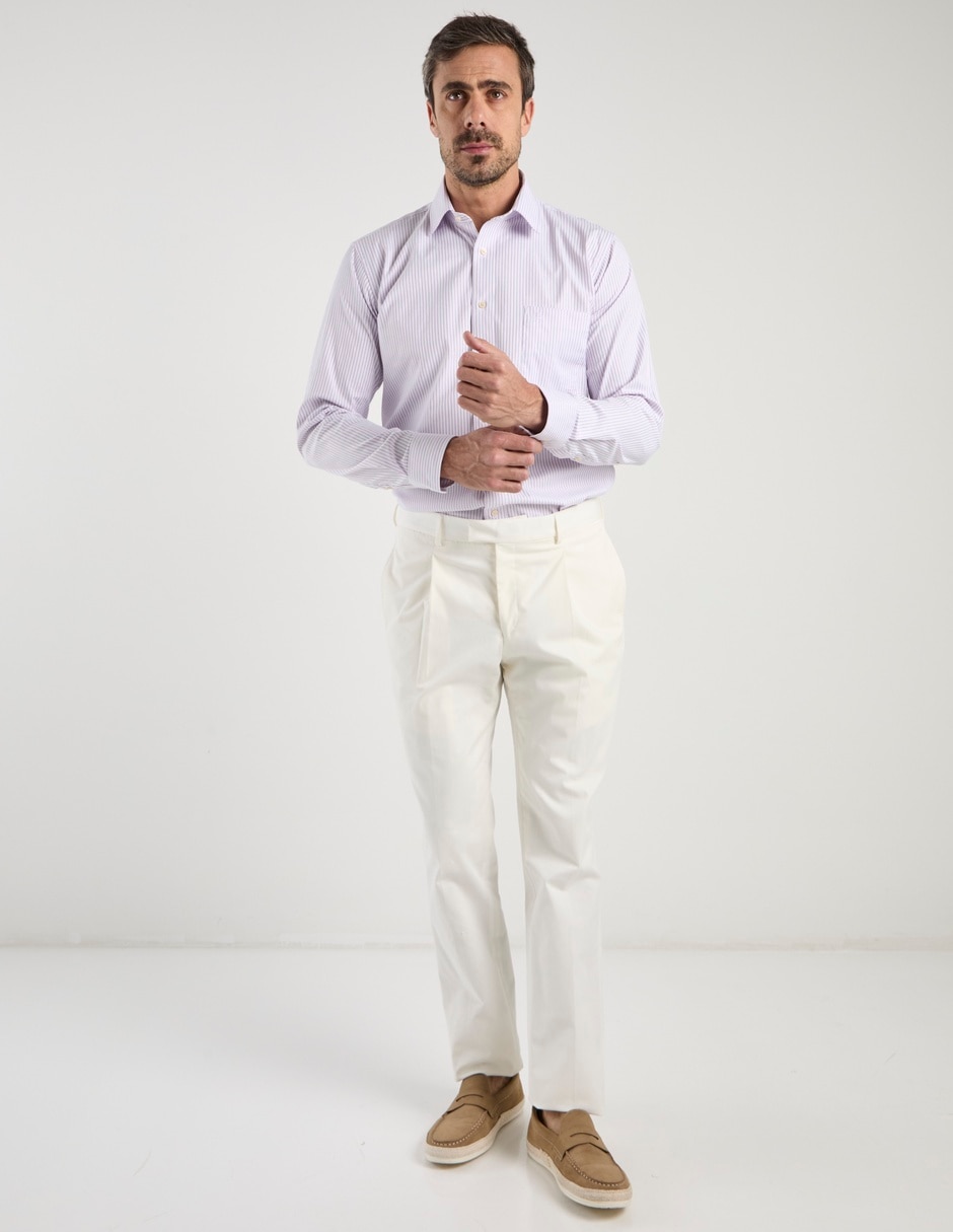 Camisa business casual manga larga para hombre 3