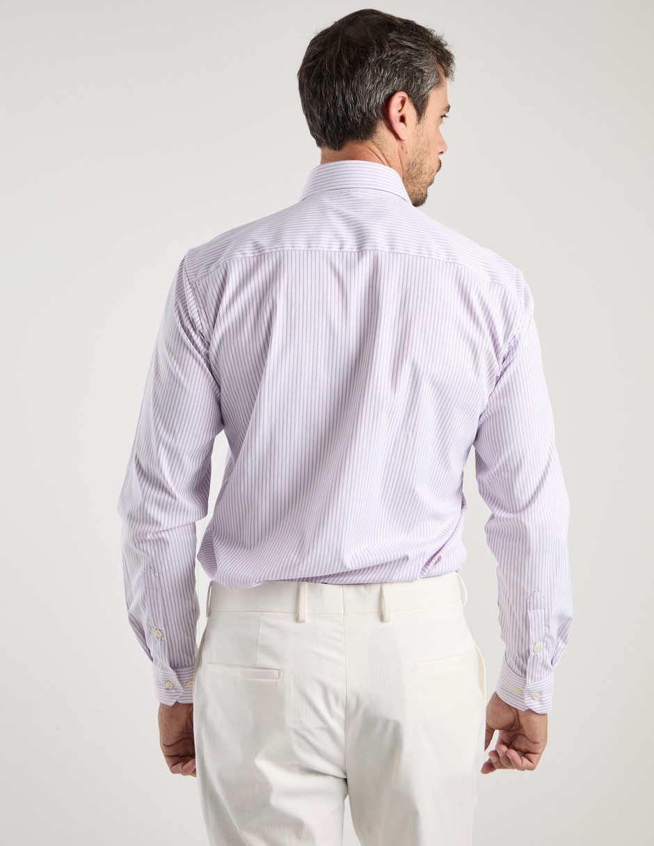 Camisa business casual manga larga para hombre 6