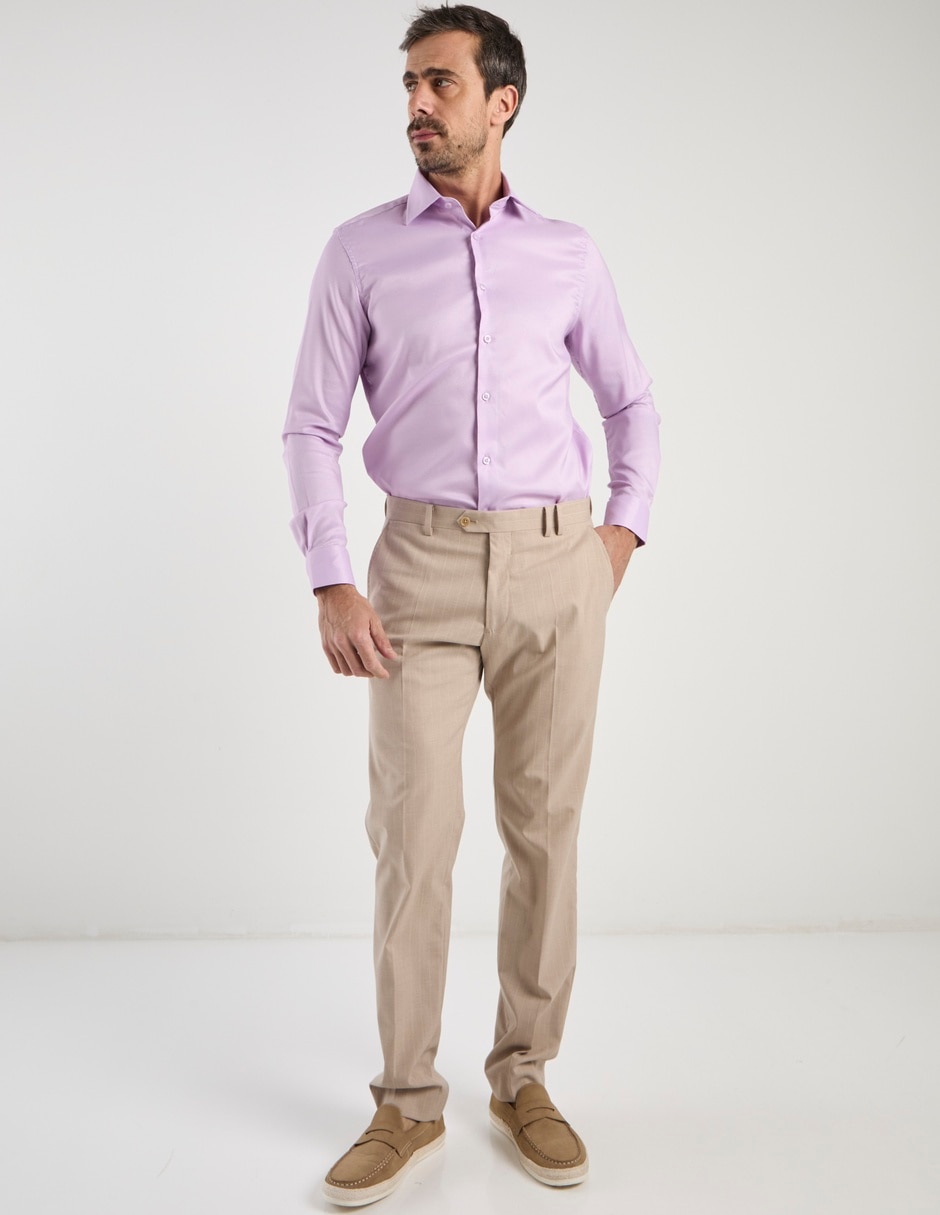 Camisa business casual manga larga para hombre 3