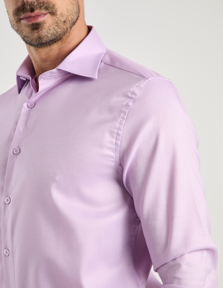 Camisa business casual manga larga para hombre 5
