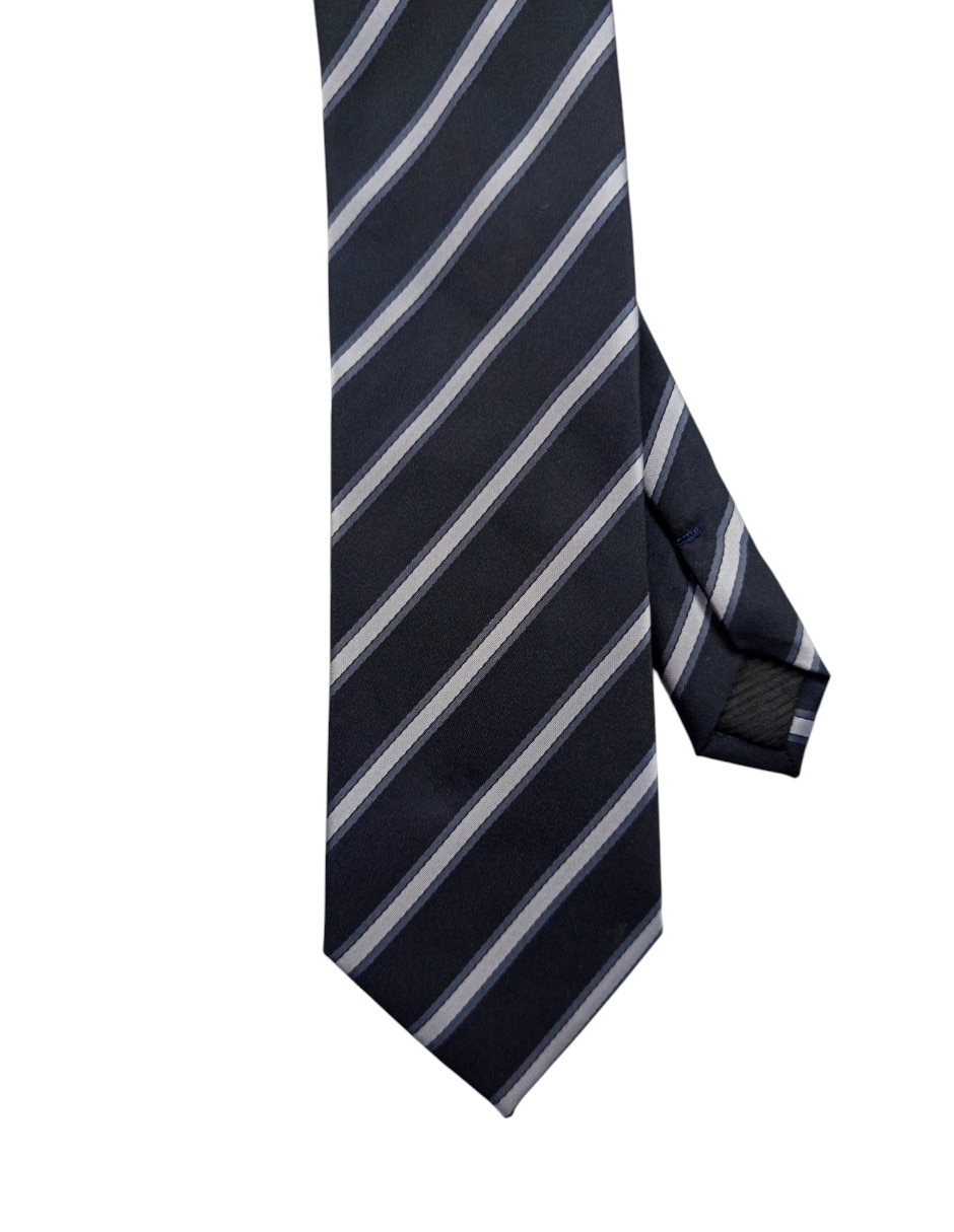 Corbata regular estampado a rayas para hombre 1