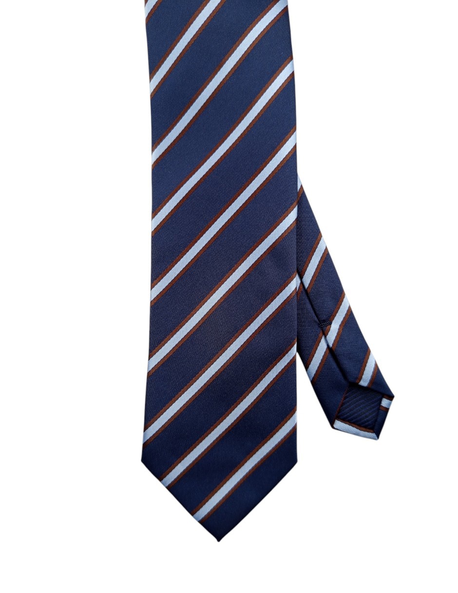 Corbata regular estampado a rayas para hombre