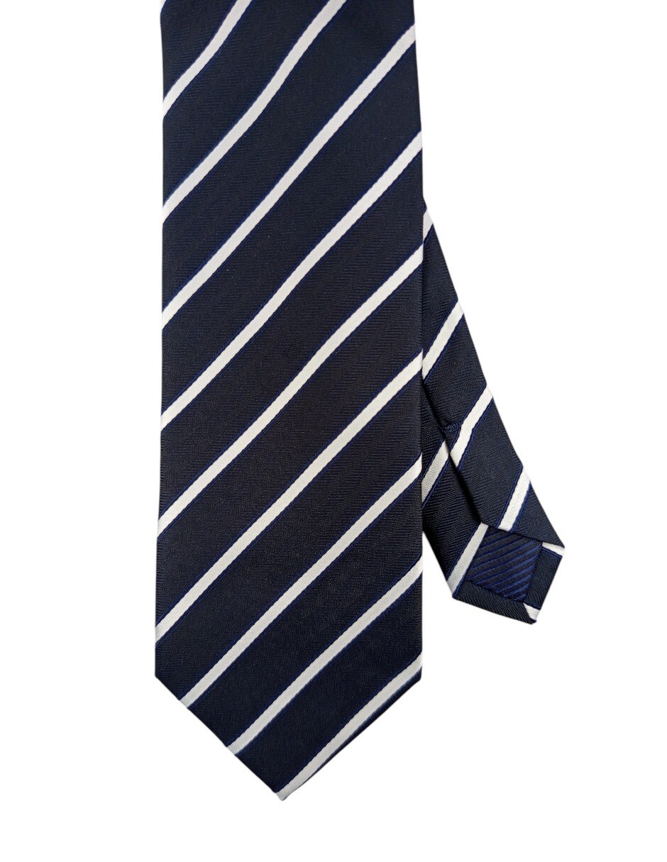 Corbata regular estampado a rayas para hombre 1