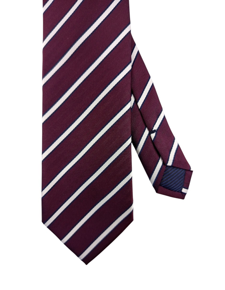Corbata regular estampado a rayas para hombre